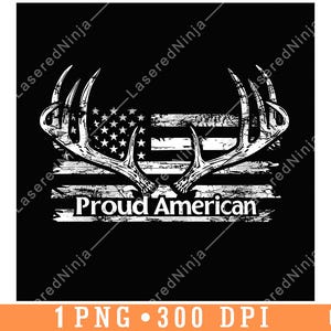 Bois drapeau américain fier cerf chasseur de la faune wapiti Art fichier laser sous-bock graver en niveaux de gris ardoise Image PNG graver noir blanc gravure CO2, un