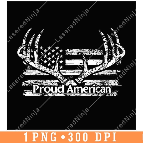 Astas Bandera Americana Orgulloso Ciervo Cazador de Vida Silvestre Alce Arte Archivo Láser Posavasos Quemado Escala de Gris Pizarra Imagen PNG Grabado Blanco y Negro Grabado CO2,uno