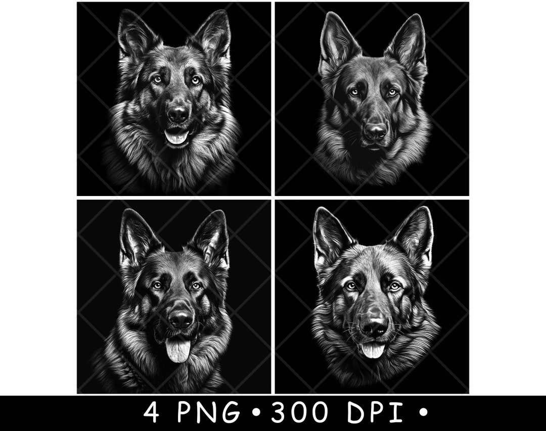 Deutscher Schäferhund Kopf GSD K9 Wachhund Polizei Loyal Rasse Laser  Untersetzer Brennen Graustufen Schiefer PNG Bild Gravieren Schwarz Weiß  Etch CO2 Cnc - Etsy Österreich, image size:1080x853