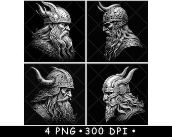 Viking Head Face Norse Valhalla Helmet Medieval Laser PNG Slate Coaster Etch Wood burn Black White Cnc,Glowforge,LightBurn,CO2 Diode,xtool