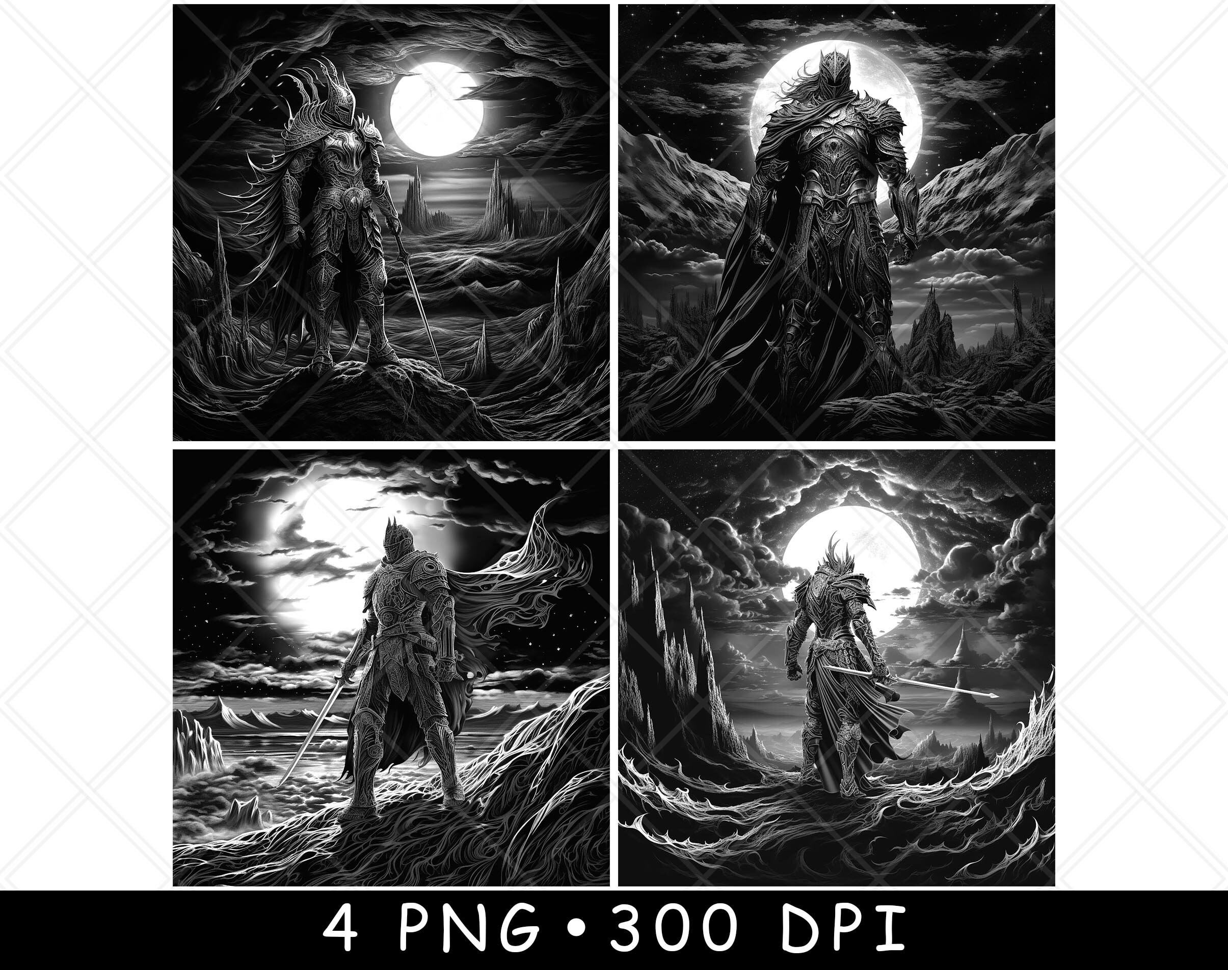 Knight King Medieval Warrior Armor Sword Scene Art Coaster Laser File ...