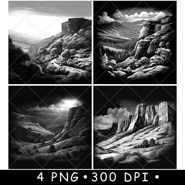 Peak District Park Steep Cliff Utah Limestone Red Rock Laser File Coaster Burn Grayscale PNG Image Engrave Black White Slate Etch CO2 Cnc