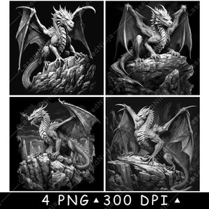 Casa Drago Dungeon Gioco Fantasy Mito Troni Epico Bestia Laser File Coaster Brucia Scala di grigi Ardesia PNG Immagine Incidere Nero Bianco Incisione CO2 Cnc