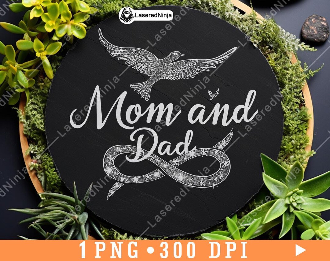 Mom and Dad Bird Infinity Symbol Family Love Sign Tribute Laser File ...