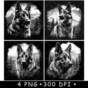 Deutscher Schäferhund Kopf Hundegesicht GSD Polizei Wachhund Haustier Laser Untersetzer Brennen Graustufen Schiefer PNG Bild Gravieren Schwarz Weiß Etch CO2 Cnc