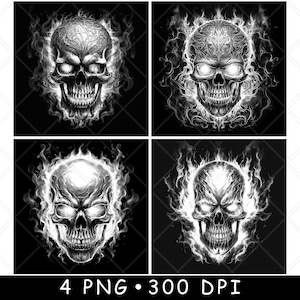 Brandend Vlammend schedel Vuur Inferno Dark Rider Dead Ghost Laserbestand Coaster Branden grijswaarden leisteen PNG-afbeelding graveren zwart wit etsen CO2 CNC