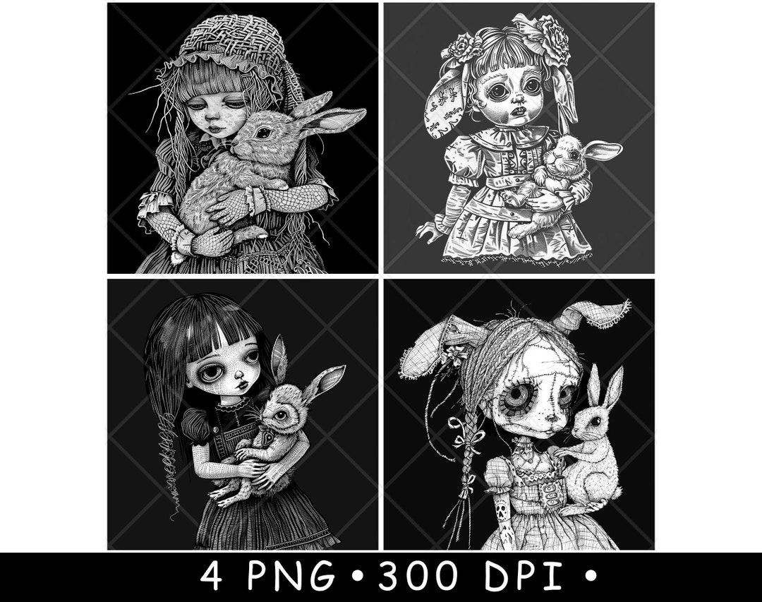 Cute Spooky Child Rag Doll Scary Horror Girl Little Toy Laser File ...