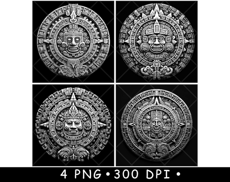 Aztec Astr Mayan Calendar Aztec Glyph Ancient Symbol Astro Tzolkin Laser File ...
