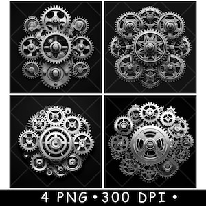 Engrenagem mecânica Engenharia industrial Máquina Steampunk Laser Arquivo Coaster Queimar Escala de cinza Ardósia Imagem PNG Gravar Preto Branco Gravar CO2 Cnc