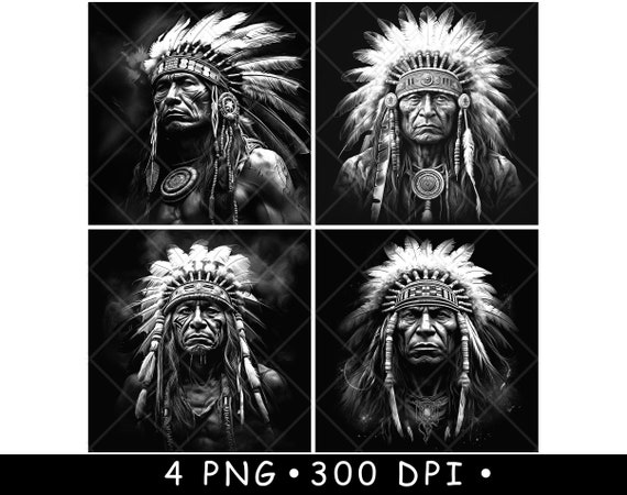 ネイティブアメリカンの戦士、インディアンチーフヘッド、ナバホ族の