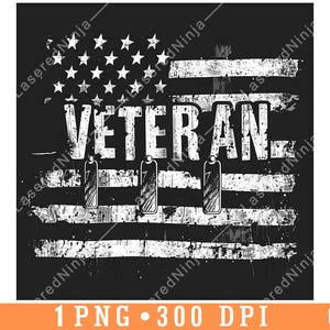 Placa de identificación de veterano de la bandera estadounidense, soldado patriótico del ejército de la Segunda Guerra Mundial, archivo láser, posavasos, quemar, escala de grises, pizarra, imagen PNG, grabar, blanco y negro, grabado CO2, uno