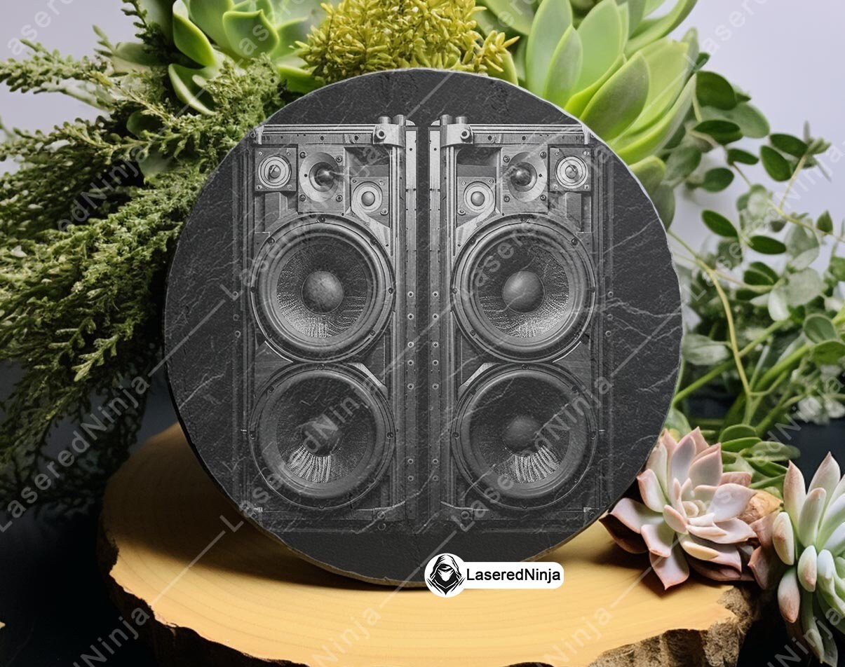 Vintage Speaker Stack Laser Engraving Bundle Boombax Audio System ...