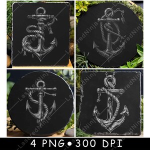 Corda di ancoraggio per nave, nautica, navigazione marittima, oceano, marinara, file laser, sottobicchiere, brucia, scala di grigi, ardesia, immagine PNG, incisione, nero, bianco, incisione, CO2, CNC