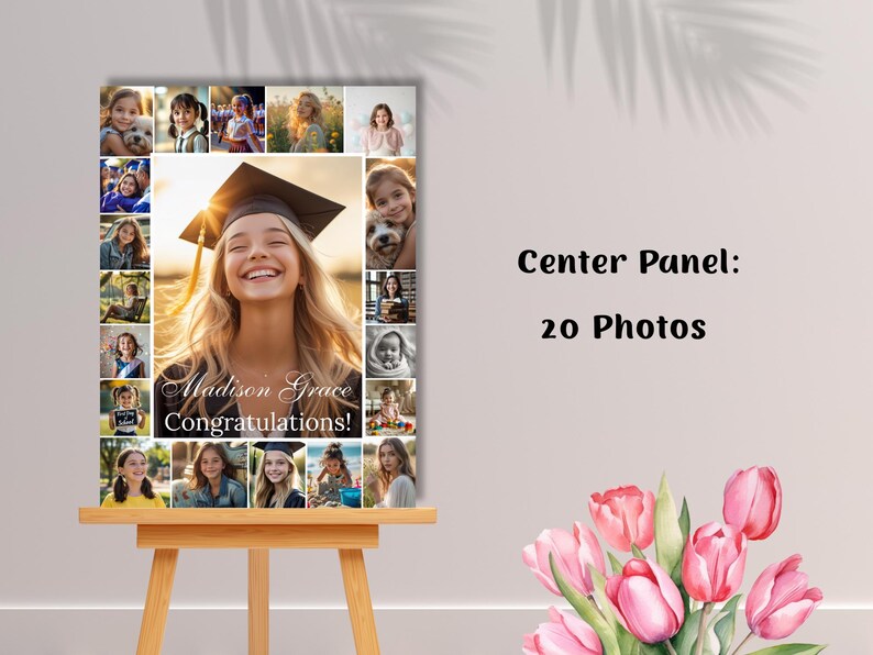 Graduation Photo Collage, Class of 2026 Canva Template (digital ...