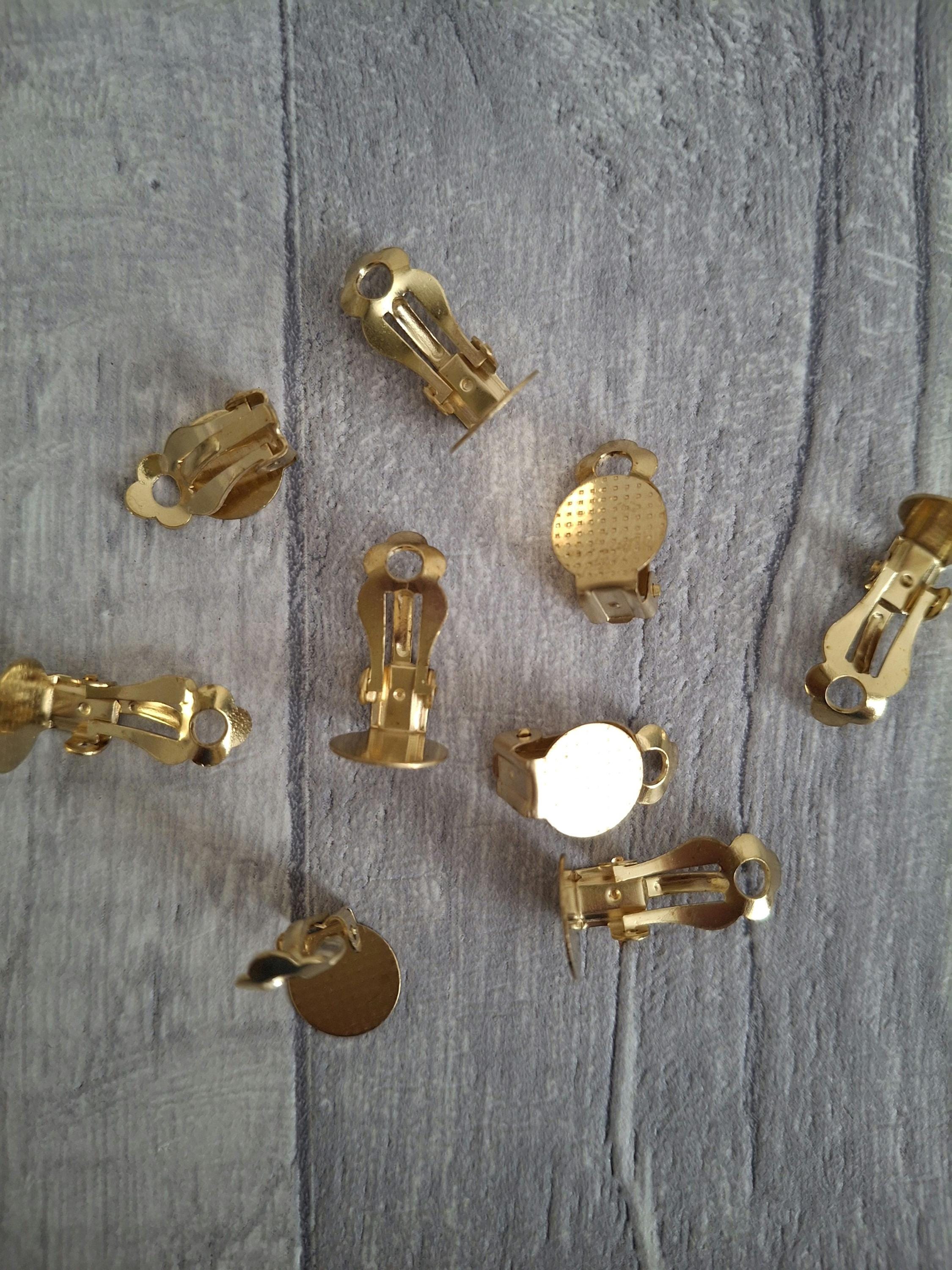 Non Pierced Clip On Earring Findings, With Flat Pad & Rubber Comfort - Foto 5