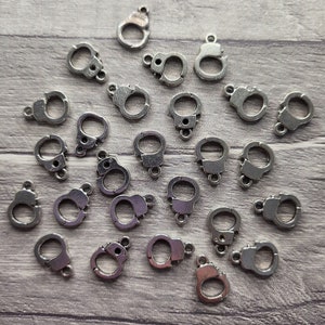Handcuff Charms, Tibetan Style, Antique Silver, Jewellery Craft Making