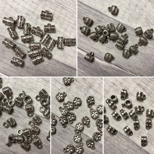 Liens de suspension, lot de 20, style tibétain, argent vieilli, modèles variés, fabrication artisanale de bijoux
