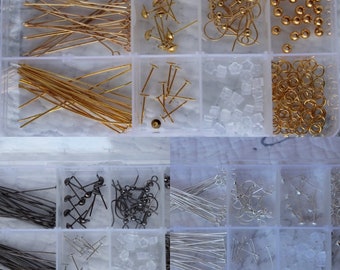 Earring Jewellery Findings Set, Silver, Gold, Gunmetal Black, Antique Bronze, Jewellery Making, Earring Making