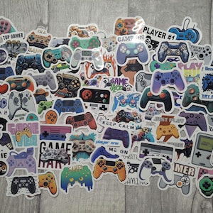 100 pegatinas para videojuegos, para portátil, gamer, maletas, scrapbooking y guitarra.