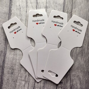 Tarjetas Expositoras Hechas A Mano Con Amor, Tarjetas Expositoras Para Joyas, Pendientes, Collares, Pulseras, Paquete De 25