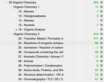A level Chemistry AQA Digital Flashcards (Anki) - All Organic Chemistry (AS and A2)