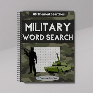 Military Word Search: 60 Pages Military Army Gift Book