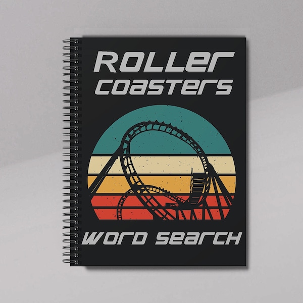 Roller Coasters Word Search: Roller Coaster Gifts for Coaster Enthusiast