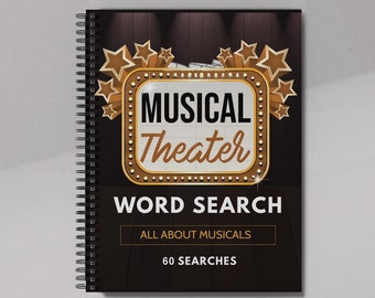 Musical Theater Word Search: Musicals Gift for Music Theatre Fans