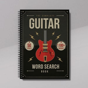 Gitaarwoorden zoeken: cadeauboek voor gitaristen