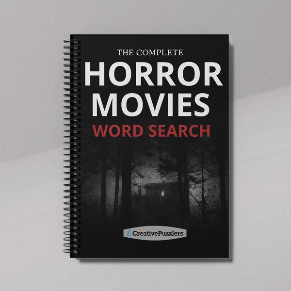 Recherche de mots sur les films d'horreur : 100 casse-têtes sur le thème de l'horreur, cadeaux pour les amateurs de films d'horreur