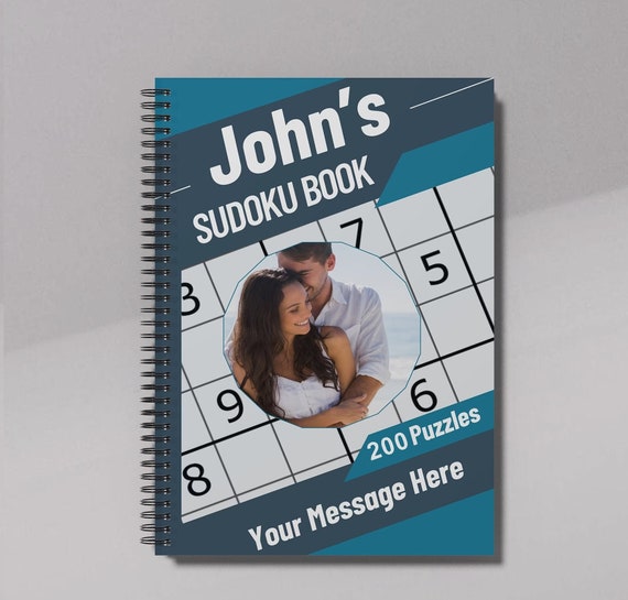 Customized Sudoku Book -  Add your own photo and name! Great gift for Sudoku lovers!