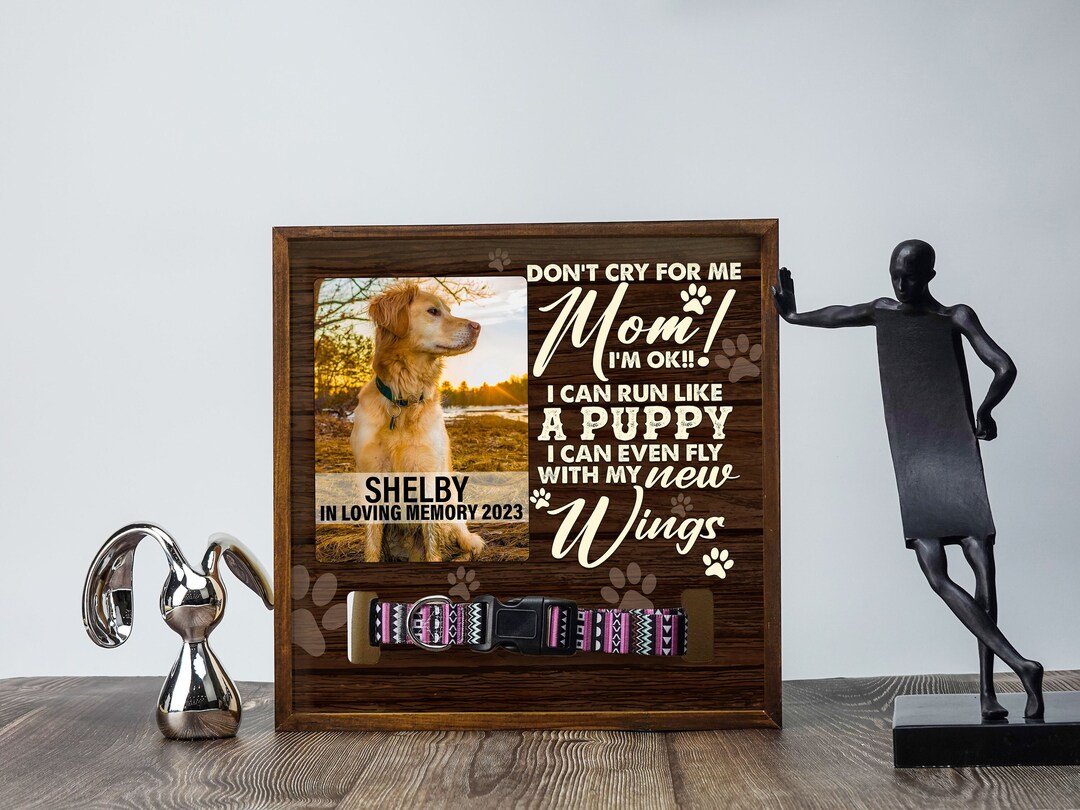 Dog Collar Memorial Frame Custom Photo Pet Loss Canvas Dog Etsy