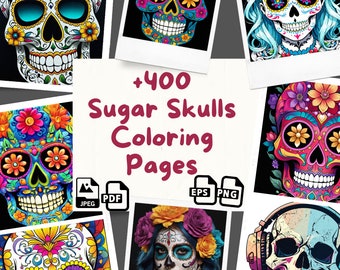 400+ Sugar Skulls: A Coloring Adventure | Serenity in Intricate