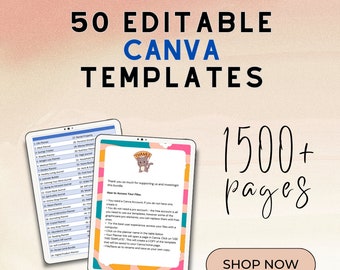 50 Editable Canva Journals & Planners Template For Indesign, Illustrator