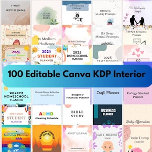 100 Editable Canva KDP Interior