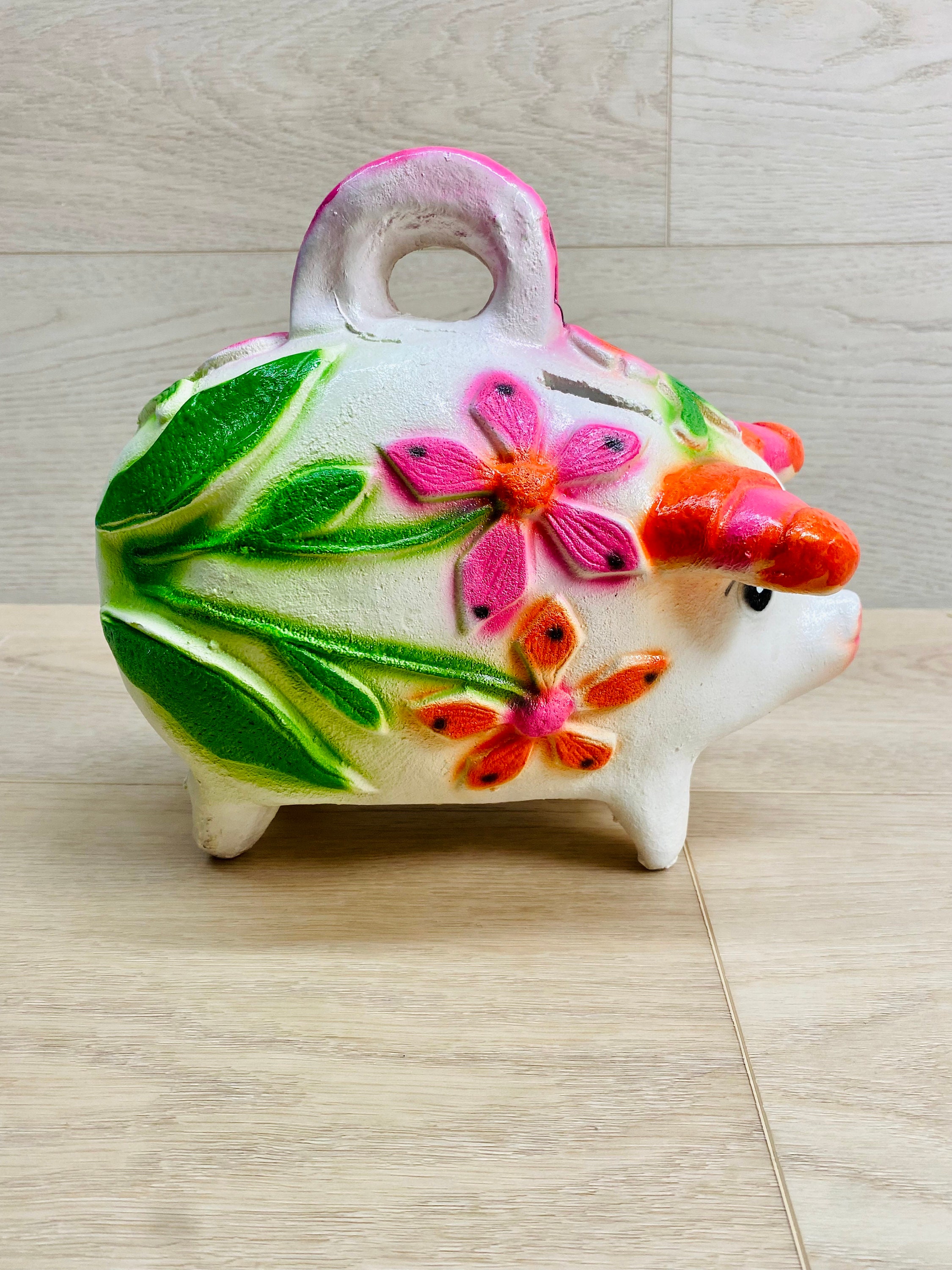 Piggy Bank,hand Painted Piggy Bank,mexican Piggy Bank, Ceramic Piggybank, Money Box,day of the