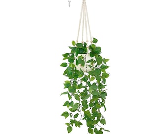 Planta colgante falsa con maceta, plantas artificiales para decoración del hogar, maceta colgante falsa con vegetación