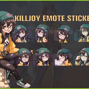 Killjoy Valorant Emote Sticker Pack: Twitch, Discord, Youtube (Digital Download)