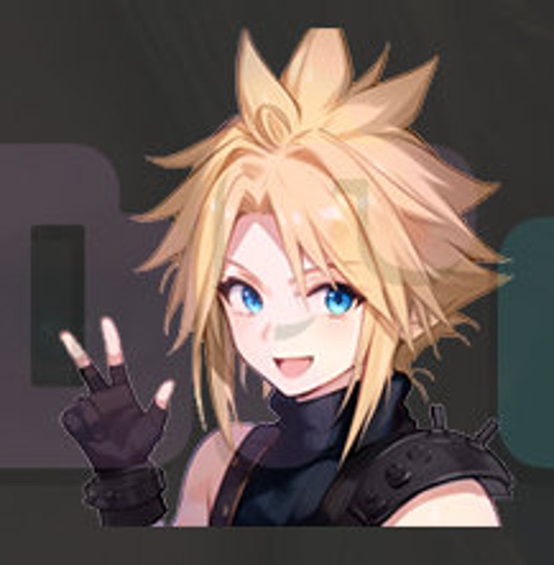 Cloud Strife Emote Sticker Pack: FF7 Chibi (digital Download) - Etsy