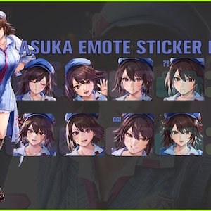 Asuka Kazama Tekken 8 Emote Sticker Pack - Twitch, Discord, Youtube (Digital Download)