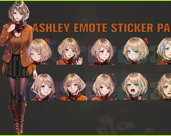 Ashley Graham Emote Sticker Pack: Twitch, Discord, Youtube (Digitaler Download)