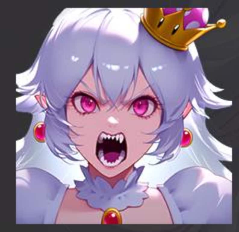 Bowsette/boosette Emote Sticker Pack: Twitch, Discord, Youtube (20 ...