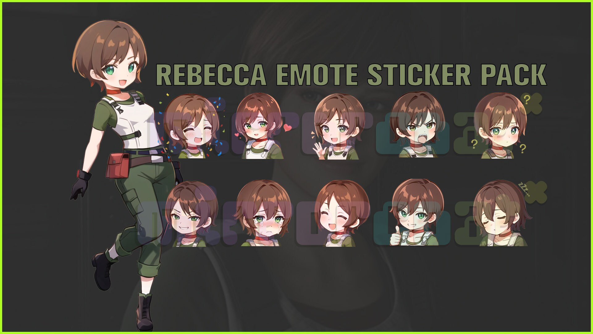 Rebecca Chambers RE 01,DBD, Twitch, Discord, Youtube, YT, Stream Emote 
