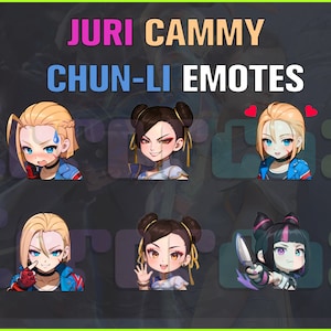 SF6 Emote Sticker Pack: Juri, Cammy, Chun Li (Digital Download)