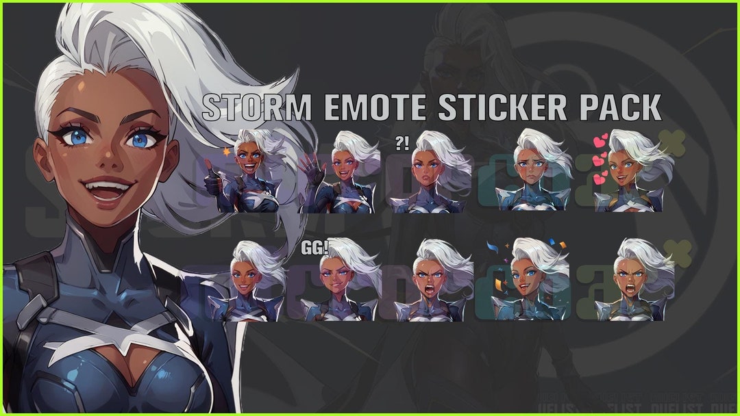 Storm, Marvel Rivals,twitch,discord,youtube,yt, Stream Emote Emoji ...