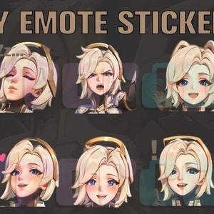 Mercy Expression Mercy Overwatch Emote Sticker Pack: Twitch, Discord, Youtube (digital ...