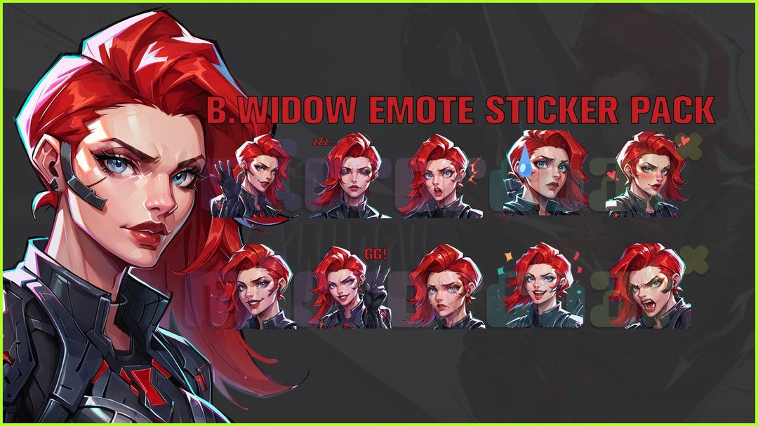 Black Widow, Marvel Rivals, Twitch, Discord, Youtube, YT, Stream Emote ...