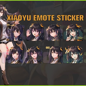 Ling Xiaoyu Tekken 8, Twitch, Discord, Youtube, YT, Stream Emote Emoji Sticker Pack! 256px and 112px (Bundle of 10 Stickers!)