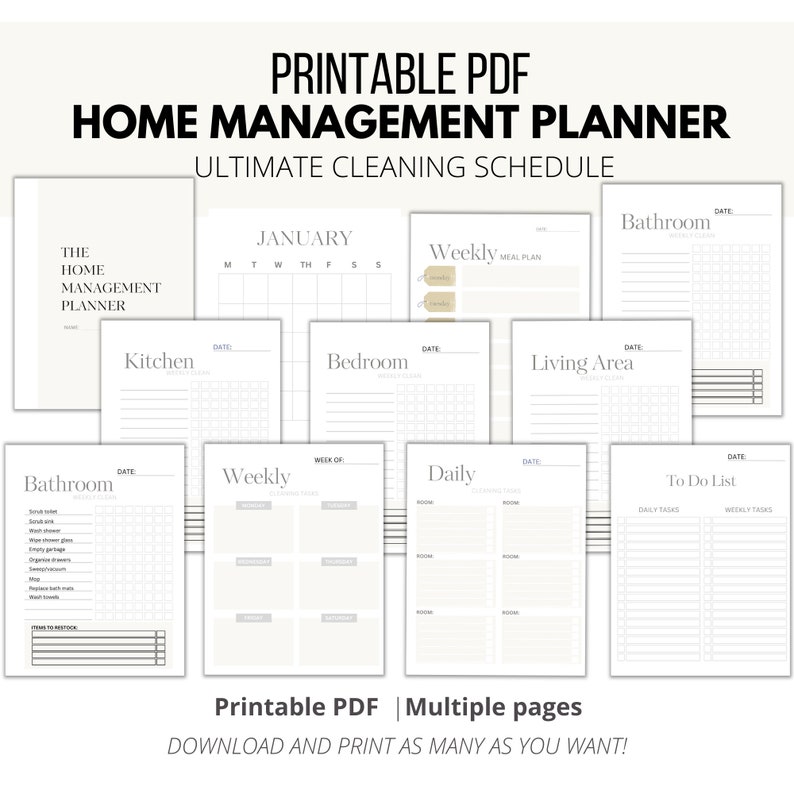 Productivity Planner Printable Bundle | Life Planner Binder | Goal ...