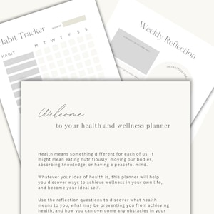 Healthy Habits Planner and Tracker Printable PDF | Daily Planner ...